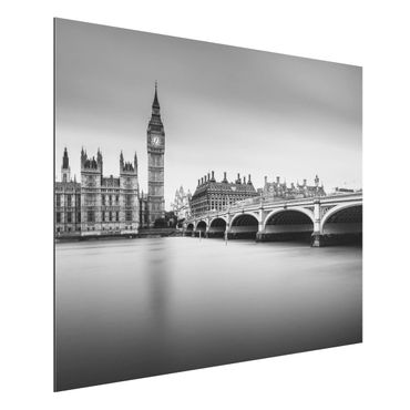Aluminium Print - Westminster Brücke und Big Ben - Querformat 3:4