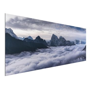 Aluminium Print - Wolkenmeer im Himalaya - Panorama