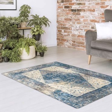 Teppich - Arabischer Teppich in blau Vintage