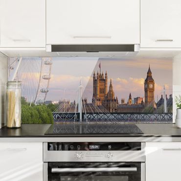 Spritzschutz Glas - Westminster Palace London - Panorama - 5:2