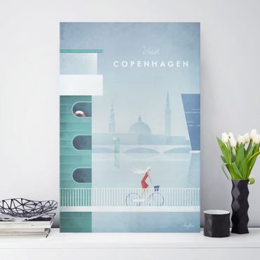 Leinwandbild - Reiseposter - Kopenhagen - Hochformat 3:2