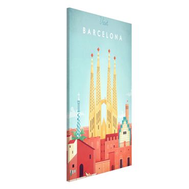 Magnettafel - Reiseposter - Barcelona - Memoboard Hochformat 4:3
