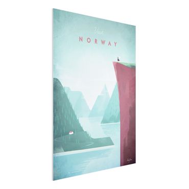 Forex Fine Art Print - Reiseposter - Norwegen - Hochformat 4:3