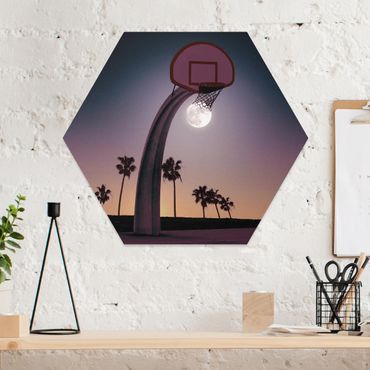 Hexagon Bild Forex - Basketball mit Mond
