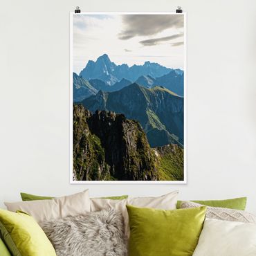 Poster - Berge auf den Lofoten - Hochformat 2:3