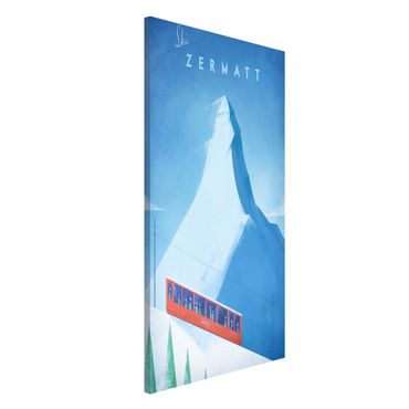Magnettafel - Reiseposter - Zermatt - Memoboard Hochformat 4:3