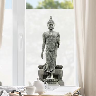 Fensterfolie - Sichtschutz - Buddha Statue - Fensterbilder