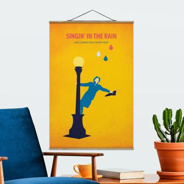 Stoffbild mit Posterleisten - Filmposter Singing in the rain - Hochformat 2:3