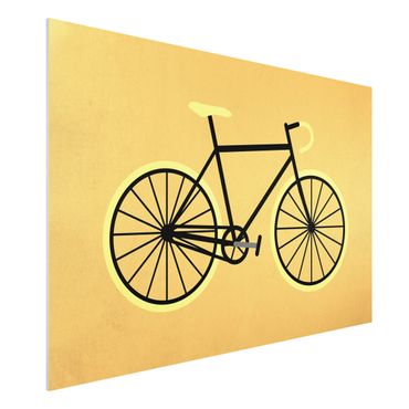 Forex Fine Art Print - Fahrrad in Gelb - Querformat 2:3