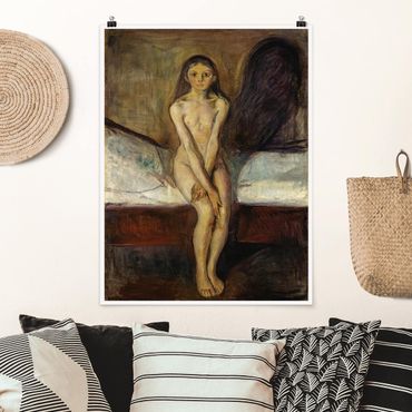 Poster - Edvard Munch - Pubertät - Hochformat 3:4