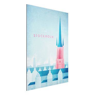 Aluminium Print - Reiseposter - Stockholm - Hochformat 4:3