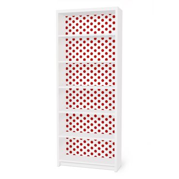 Möbelfolie für IKEA Billy Regal - Klebefolie No.DS92 Punktdesign Girly Weiß