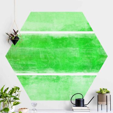 Hexagon Mustertapete selbstklebend - Colour Harmony Green