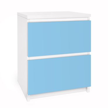 Möbelfolie für IKEA Malm Kommode - Selbstklebefolie Colour Light Blue