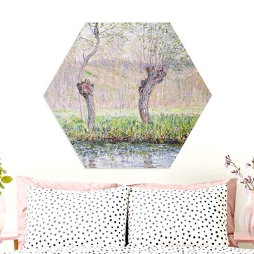 Hexagon Bild Forex - Claude Monet - Weidenbäume Frühling
