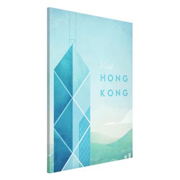 Magnettafel - Reiseposter - Hong Kong - Memoboard Hochformat 3:2