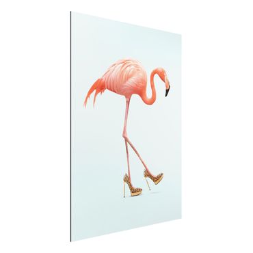Aluminium Print - Jonas Loose - Flamingo mit High Heels - Hochformat 4:3