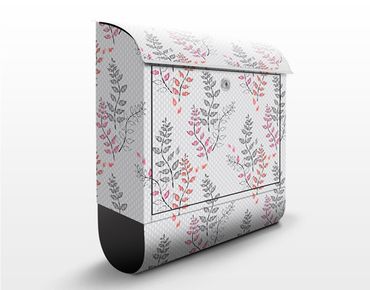 Design Briefkasten Ast Ornament - Briefkasten Grau