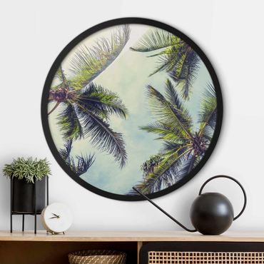 Rundes Gerahmtes Bild - Die Palmen