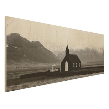 Holzbild - Die schwarze Kirche - Panorama