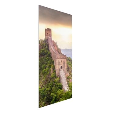Forex Fine Art Print - Die unendliche Mauer von China - Hochformat 1:2