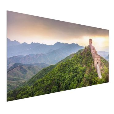 Forex Fine Art Print - Die unendliche Mauer von China - Querformat 2:1