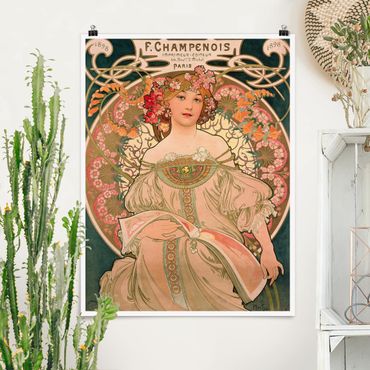 Poster - Alfons Mucha - Plakat für F. Champenois - Hochformat 3:4