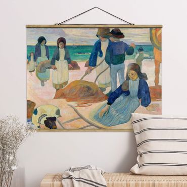 Stoffbild mit Posterleisten - Paul Gauguin - Tangsammlerinnen - Querformat 4:3