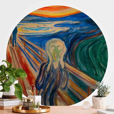 Runde Tapete selbstklebend - Edvard Munch - Der Schrei