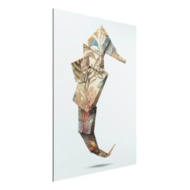 Aluminium Print - Jonas Loose - Origami Seepferdchen - Hochformat 4:3