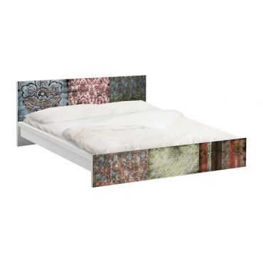Möbelfolie für IKEA Malm Bett niedrig 160x200cm - Klebefolie Old Patterns