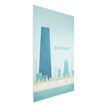 Forex Fine Art Print - Reiseposter - Chicago - Hochformat 3:2
