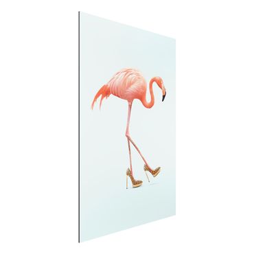 Aluminium Print - Jonas Loose - Flamingo mit High Heels - Hochformat 3:2