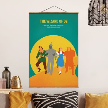 Stoffbild mit Posterleisten - Filmposter The Wizard of Oz - Hochformat 2:3