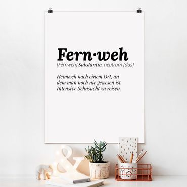 Poster - Die Definition von Fernweh - Hochformat 3:4