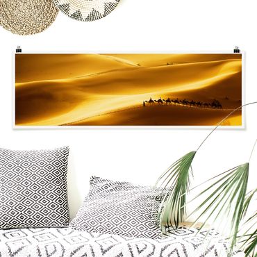Poster - Golden Dunes - Panorama Querformat