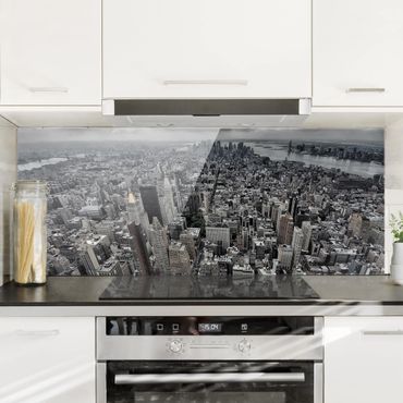 Spritzschutz Glas - Blick über Manhattan - Panorama - 5:2