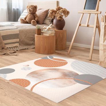 Vinyl-Teppich - Kinderteppich grafisch - Sand und Wüste - Quadrat 1:1