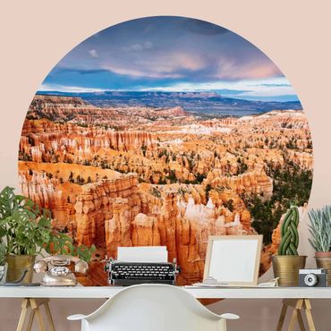 Runde Tapete selbstklebend - Farbenpracht des Grand Canyon