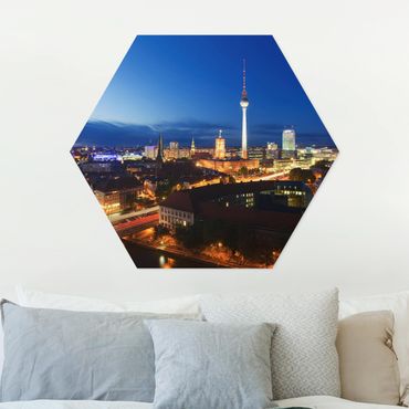 Hexagon Bild Forex - Fernsehturm bei Nacht