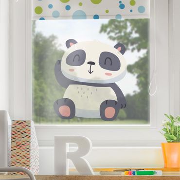 Fensterfolie Fenstersticker - Süßer Panda - Fensterbild
