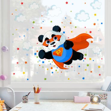 Fensterfolie Fenstersticker - Super Panda