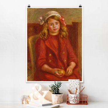 Poster - Auguste Renoir - Junges Mädchen mit Orange - Hochformat 3:4