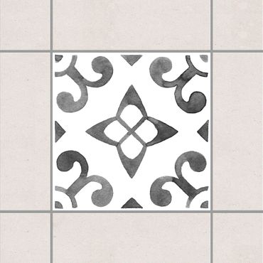 Fliesenaufkleber - Muster Grau Weiß Serie No.5