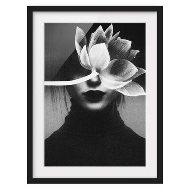 Bild mit Rahmen - Fototexperiment Lotus