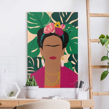 Canvas print - Frida Tropical Collage