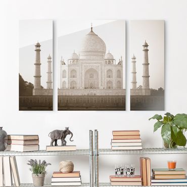 Glasbild mehrteilig - Taj Mahal 3-teilig