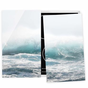 Herdabdeckplatte Glas - Große Welle Hawaii