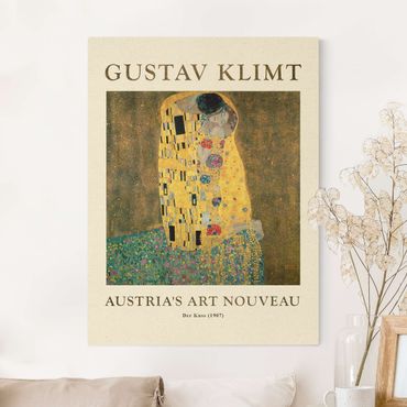 Leinwandbild Natur - Gustav Klimt - Der Kuß - Museumsedition - Hochformat 3:4