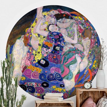 Runde Tapete selbstklebend - Gustav Klimt - Die Jungfrau